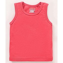 Babyhug Sleeveless Thermal Vest Solid Colour- Coral