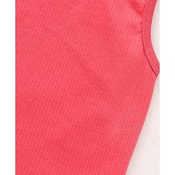 Babyhug Sleeveless Thermal Vest Solid Colour- Coral
