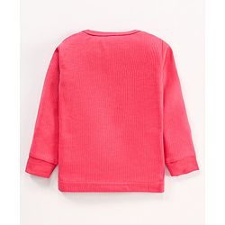 Babyhug Full Sleeves Front Open and Pullover Solid Color Thermal Wear Pack Of 2 - Pink