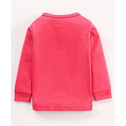 Babyhug Full Sleeves Front Open and Pullover Solid Color Thermal Wear Pack Of 2 - Pink