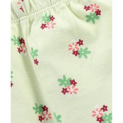 Babyhug Full Length Leggings Floral Print - Light Green