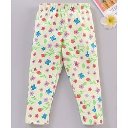 Babyhug Full Length Leggings Multiprint - Light Green
