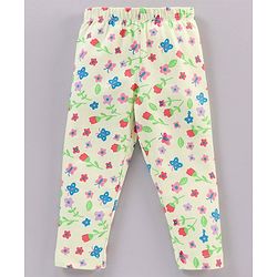 Babyhug Full Length Leggings Multiprint - Light Green