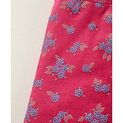 Babyhug Cotton Elastane Full Length Leggings Floral Print - Fuchsia
