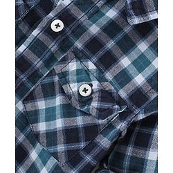 Babyhug Cotton Woven Full Sleeves Checks Shirt - Navy