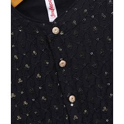 Babyhug Full Sleeves Kurta Pyjama Set Embroidered - Navy Blue