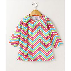 Babyhug Cotton Woven Full Sleeves Kurta & Dhoti Set - Multicolour