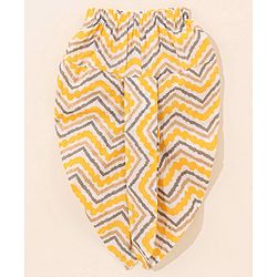 Babyhug Cotton Woven Full Sleeves Ethnic Printed  Kurta & Dhoti Set - Yellow & White