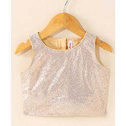 Babyhug Woven Sleeveless Sequins Choli WIth Lehenga & Dupatta - Teal