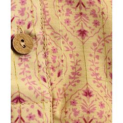 Babyhug Cotton Woven Full Sleeves Kurta & Pajama Set Ethnic Print - Beige