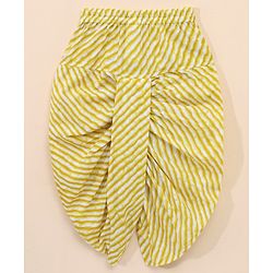 Babyhug Full Sleeves Woven Printed Kurta & Dhoti Set - Mustard Yellow