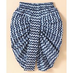 Babyhug Cotton Woven Full Sleeves Kurta & Dhoti Set Ethnic Print - Navy Blue