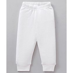 Babyhug Full Sleeves Pullover Vest & Pant Thermal Wear - Off White