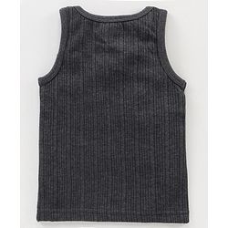 Babyhug Sleeveless Thermal Vests Solid - Dark Grey