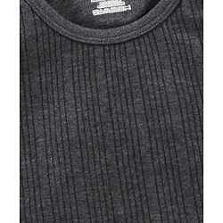 Babyhug Sleeveless Thermal Vests Solid - Dark Grey