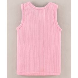 Babyhug Cotton Sleeveless Solid Color Thermal Vests - Pink