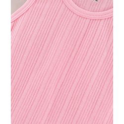Babyhug Cotton Sleeveless Solid Color Thermal Vests - Pink