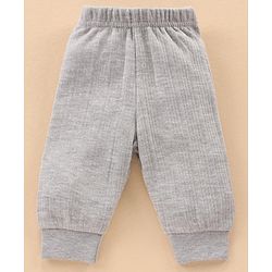 Babyhug Full Sleeves Thermal Top & Bottom Set Solid - Light Grey