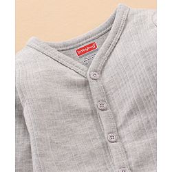 Babyhug Full Sleeves Thermal Top & Bottom Set Solid - Light Grey