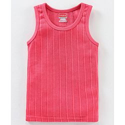 Babyhug Sleeveless Solid Color Thermal Vest - Coral