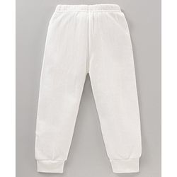 Babyhug Full Sleeves Solid Color Thermal Inner Wear - Offwhite