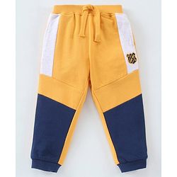 Babyhug Cotton Knit to Knit Full Sleeves Numeric Printed Tee & Lounge Pant - Blue & Orange