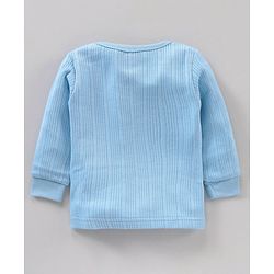 Babyhug Full Sleeves Solid Color Thermal Vest - Blue