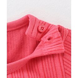 Babyhug Full Sleeves Knit Solid Thermal Vest - Coral Pink