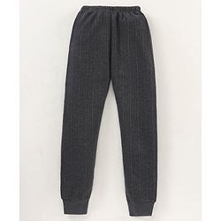 Babyhug Full Length Solid Thermal Pant - Dark Grey