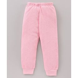 Babyhug Full Length Solid Thermal Pant - Pink