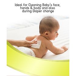 Babyhug Premium 98% Water Baby Wet Wipes with Moisturising Aloe Vera Pack Of 2 - 80 Piece Each
