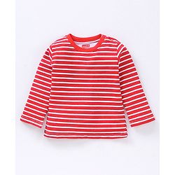 Babyhug Full Sleeves Striped T-Shirt and Dungaree Set Multiprint - Multicolor Blue