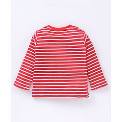 Babyhug Full Sleeves Striped T-Shirt and Dungaree Set Multiprint - Multicolor Blue