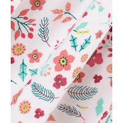 Babyhug 100% Cotton Knit Half Sleeves Frock Floral Print With bloomer- Yellow