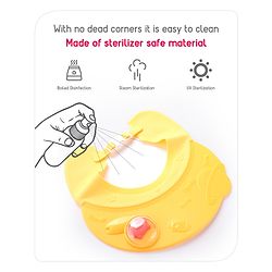 Babyhug Silicone Cap Shape Baby Shower Cap - Yellow