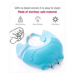 Babyhug Silicone Crab Face Baby Shower Cap - Blue
