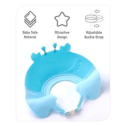 Babyhug Silicone Crab Face Baby Shower Cap - Blue