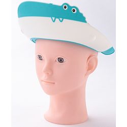 Babyhug Silicone Crocodile Shape Shower Cap  - Blue