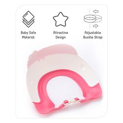 Babyhug Silicone Crocodile Shape Shower Cap  - Pink