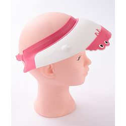 Babyhug Silicone Crocodile Shape Shower Cap  - Pink