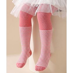 Cutewalk by Babyhug Anti Bacterial Tights Striped Design - Pink
