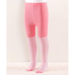 Cutewalk by Babyhug Anti Bacterial Tights Striped Design - Pink