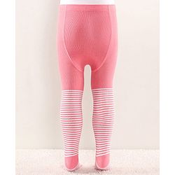 Cutewalk by Babyhug Anti Bacterial Tights Striped Design - Pink