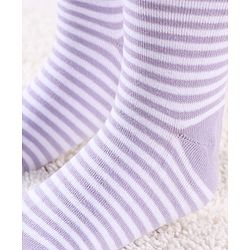 Cutewalk by Babyhug Anti Bacterial Tights Stripes Design - Orchid Bouqet