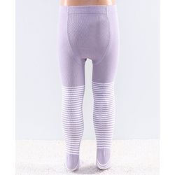Cutewalk by Babyhug Anti Bacterial Tights Stripes Design - Orchid Bouqet