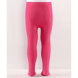 Cutewalk by Babyhug Anti Bacterial Footed Solid Color Tights - Pink