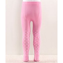 Cutewalk by Babyhug Anti Bacterial Tights Heart Design - Pink