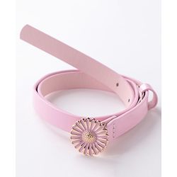 Babyhug Solid Color Belt With Round Buckle - Pink