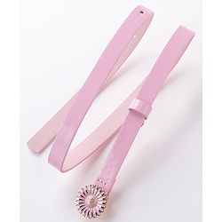 Babyhug Solid Color Belt With Round Buckle - Pink
