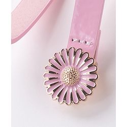 Babyhug Solid Color Belt With Round Buckle - Pink